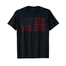 Skateboard USA Flag 4th Of July Gift T-Shirt