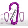 6 PCS Carabiner Keychain Clip -3" Aluminum Carabiner D Ring,
