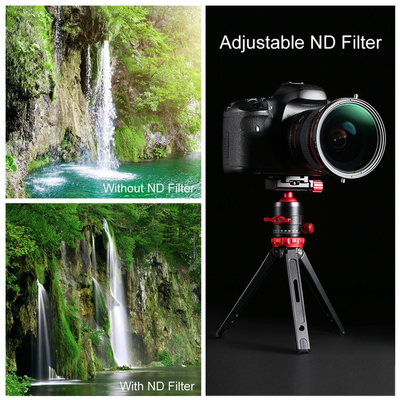 K&F CONCEPT 67mm 2-in-1 Variable Adjustable ND Filter Neutral Density