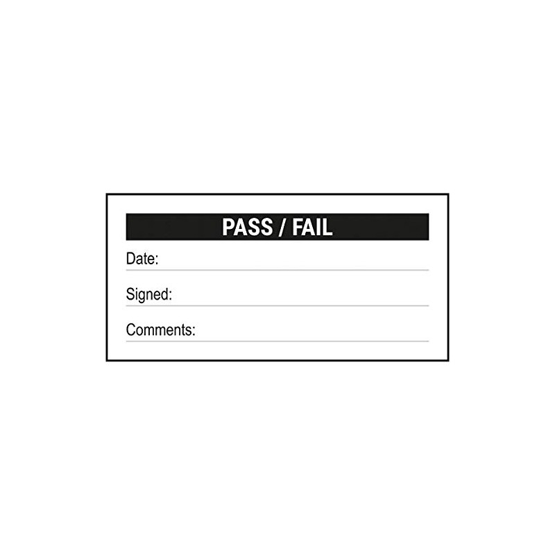 VSafety Write - On - Calibration Pass/Fail Sticker - 51x25mm