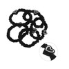Baluue 5pcs High Elastic Heart Charm Hair Ties No Damage