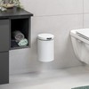 bremermann Wall-Mounted Cosmetic Bin, 3 Litres, Bathroom Bin, 2-Way Mounting,