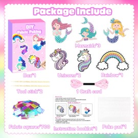 Poke Art Bastelset Kinder ab 4-10 Jahre,Basteln Mädchen 5 6 7 Jahre.DIY-Bastelsets,sauberer Spaß für Kinder,Bastelset Spielspielzeug,Kreativ Set für Kindergeburtstag Geburtztag Geschenk für 4-12 Jahre