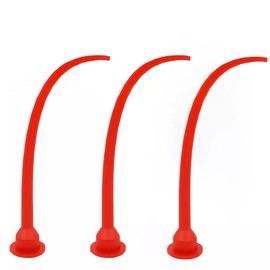3 PCS Caulking Nozzle for Sausage Caulking Gun, sausage Gun Tips,Reusable Curved Caulk Nozzle Applicator, Plastic Sausage Caulking Gun Nozzle Caulking Applicator Nozzle Tip (Red-3pcs Curved)