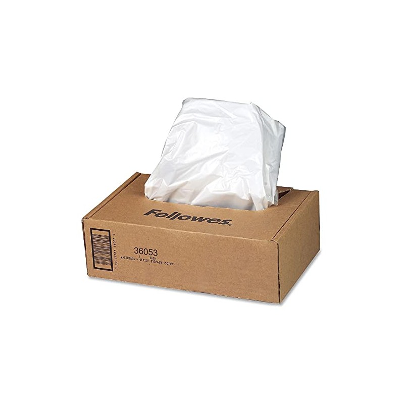 Fellowes 36053 Shredder Bags, 9 Gal, F/99CI,90S, 15-Inch x14-Inch x30-Inch,
