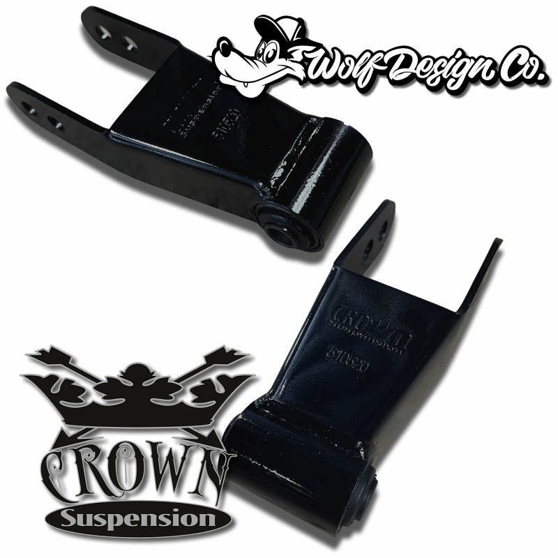 Crown Suspension 1989-2016 Ford Ranger 1"-2" Rear Lift Shackles Kit