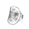 EUEAVAN Archangel Metatron Ring for Men, Adjustable Sixfold Metatron's Cube