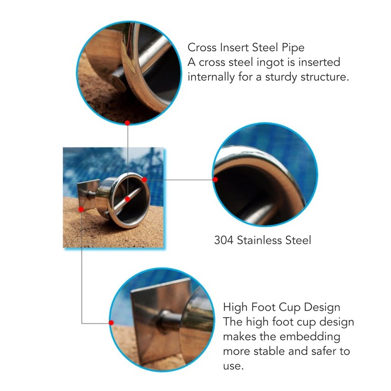 Swim Lane Embedded Parts Float Line Rope Fixing Embedded Parts