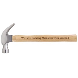 Let's Make Memories Custom Wooden Hammer Keepsake - For Him - Wood Handle - Engraved Message - Stocking Stuffer - Graduation - Achievement - For Dad - Block