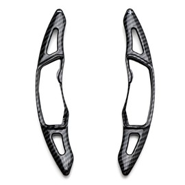iJDMTOY Twill-Weave Carbon Fiber Pattern Style Larger Paddle Shifter Extensions Compatible with Subaru BRZ Impreza WRX Legacy XV Crosstrek, Scion FR-S