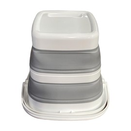 Southern Homewares Collapsible Bucket, Space-Saving, Durable, & Portable for Home, Outdoors, and Travel Use, Square, 5-Liter