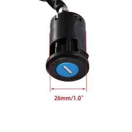 WOOSTAR 4 Pin Ignition Key Switch Set Replacement for Chinese 50cc 70cc 90cc 110cc 125cc Scooter ATV Dirt Pocket Bike Go Kart