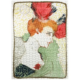 MyPuzzle Bust of Mademoiselle Lender 1895 by Henri De Toulouse-Lautrec - Premium 500 Piece Jigsaw Puzzle for Adults