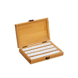 1 Piece Watercolor Wooden Palette Box with Half Pans Grid Pull-Out Type Oil Drawing ray Pallets Portable Travel Paint Tray