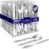 300 Pcs Silver Plastic Silverware Set- 100/Forks, Spoons Knives, Heavy