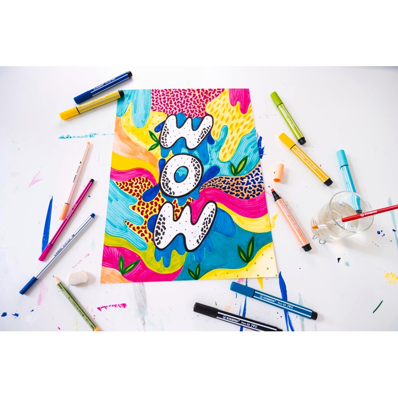 Premium Fibre-Tip Pen with Chisel Tip - STABILO Pen 68