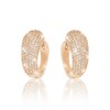 Shine Women's Creole Earrings Rose Gold Plated Shiny Bridal Wedding