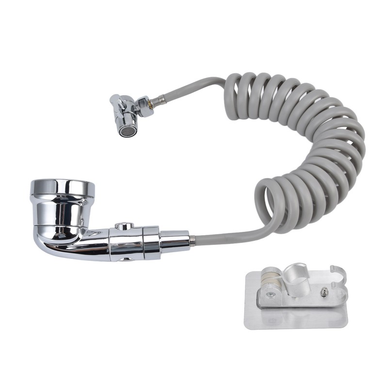 Sink Shower Sprayer Stretchy Hose Adjustable Mode Faucet Sprayer Attachment