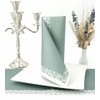 50 Serviettes Fabric-Like – Romantic; Colour: Eucalyptus Green, Size: 40