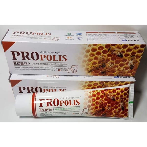 Natural Bee Propolis Toothpaste for Sensitive Teeth & Anti-Plague 6.3oz(180g) 2pcs - Korean Oral Care