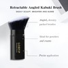 LORYP Lolip Retractable Makeup Brush Black Kabuki Foundation 2-Pack Travel