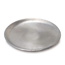 POSH LIVING 63633 Design Accessories, Silver, Φ3.9 x H 0.3 inches (10 x 0.8 cm), Round Plate