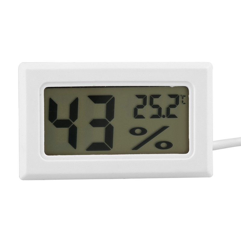 ASHATA Digital Hygrometer, 2-in-1 LCD Display Thermometer Hygrometer with External