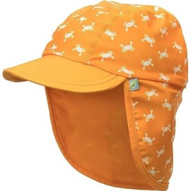Jona UPF 50+ Sun Protection Flap Hat for Boys Girls Toddler Sun Hats Cap with Neck Flap Kids Legionnaire Hat Flap Cover Cap, Orange, 6-14 Years