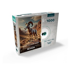 MyPuzzle Nevada, Desert Bighorn Sheep: State Animals Series - Premium 1000 Piece Jigsaw Puzzle for Adults