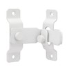 Wocoe 90 Degree Flip Door Sliding Latch, Matte White Stainless