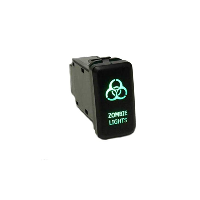 12V Green LED OEM Replacement Push Switch Light Bar Driving