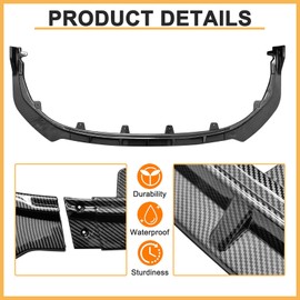 DIBON AUTO Front Bumper Lip Spoiler for Toyota Camry SE XSE Hybrid SE Hybrid XSE TRD Carbon Fiber Front Splitter Spoiler Lip 2021 2022 2023