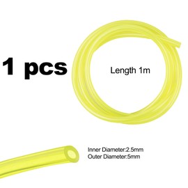 1 m Petrol Hose 2.5 x 5 mm, Fuel Hose, PU Petrol Hose, Brush Cutter, for Chainsaws, Blowers, Chainsaw Lawnmowers, Brush Cutter, Pressure Washer Yellow