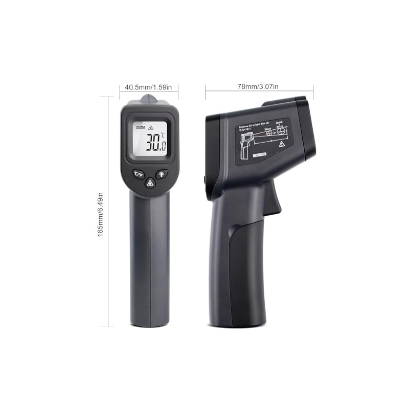 Termómetro Digital Cocina Digital Kitchen Thermometer, -50550C, BBQ, Freezer (Black)