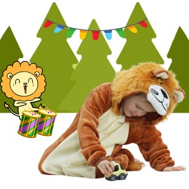 Seawhisper Seawhisper Löwenkostüm Kinder Löwen Kostüm Overall Tier Kinderkostüm Faschingskostüme 92 98