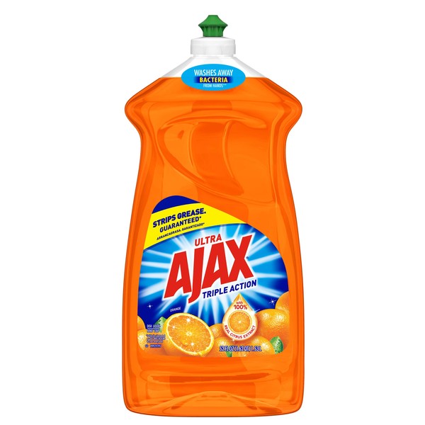 AJAX 640206413923 Dishwashing Liquid, 52 Fl Oz (Pack of 1), Orange
