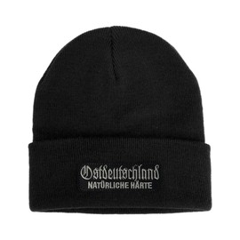 No Face No Name Hat East Germany Natural Hardness in Black I Unisex I Embroidered Patch to Change I Beanie Knitted Hat Winter Hat, black