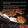 Yukon Glory™ Premium Stainless-Steel, Rubber-Grip Tongs-Spatula, Perfect for Grilling, Cooking,