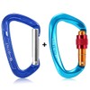 [通拓商品]24KN Non-locking Straight Gate Carabiner 25KN Twist Gate Carabiner Heavy