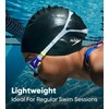 Speedo Unisex Flat Silicon Swim Cap | Hair Protect, Navy,