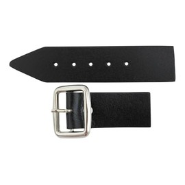 Black Kilt Straps & Chrome Buckles with Leather Tab 1.25 Inch 3cm Wide 1x - 20x