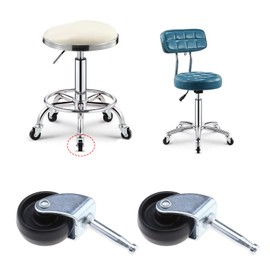 The Lord of the Tools 8PCS 40mm Fixed Castor Wheels Non-Swivel Trolley Wheels Plastic Replacement Small Wheels for Bed Sofa Trolley Cabinets Home Furniture Accessories