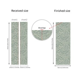 funlife Peel and Stick Fridge Door Mural, Self-Adhesive Refrigerator Wrap Decal, Leather Effect Textured Vinyl Freezer Panel Cover Sticker for Kitchen Bar Decor, 11.25"x64.17" 2pcs, Grass Pattern Sage