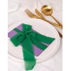 Sifleur Chiffon Ribbon, Mardi Gras Party Decorations, 1.5''x21Yd Purple Green
