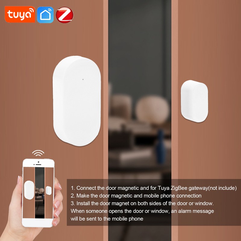 Door Window Sensor Zigbee Magnetic Detector Mobile Remote Control for