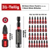 Geinxurn 30 Piece PZ1 PZ2 PZ3 Screwdriver Bits Set, 25