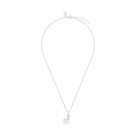 Prinzessin Lillifee 2038748 Necklace with Pendant 925 Sterling Silver Girls Children's Necklace 35 + 3 cm Pink Fawn Comes in Jewellery Gift Box, Sterling Silver