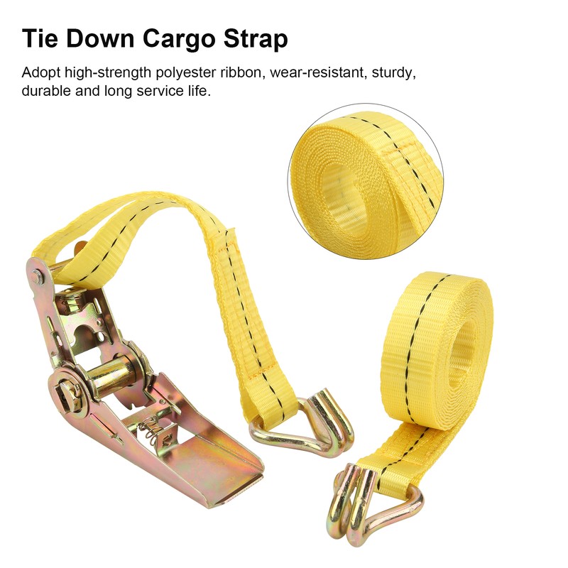 Porable Tensioning Belts Adjustable Cargo Straps Ratchet TieDown Luggage Bag