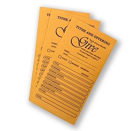 Tithe and Offering Envelopes for Church (Package of 100)