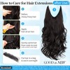 KooKaStyle Invisible Wire Hair Extensions 20‘’ Long Wavy Layered Synthetic